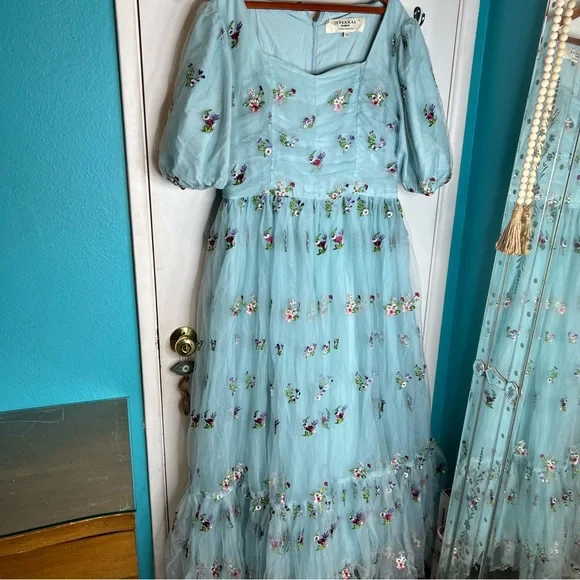 JESSAKAE Garden Fairy Dress pyper America cottagecore romantic embroidered - Picture 3 of 10